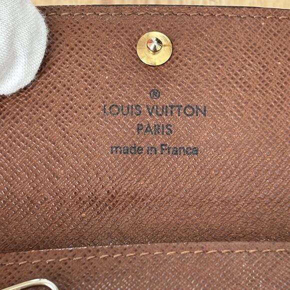 Authentic LOUIS VUITTON Monogram 4 Key Case Snap Brown RA2140 - Picture 15 of 16